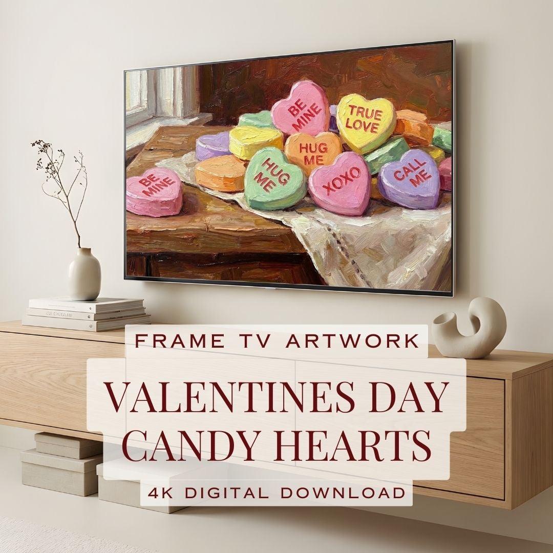 Candy Hearts - 4K Frame TV Art Digital Download
