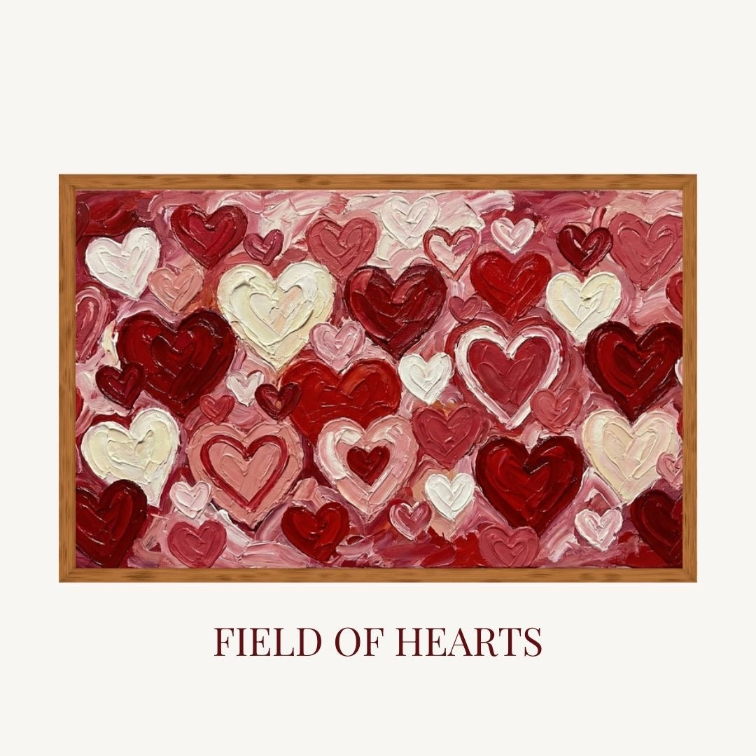 Field of Hearts - 4K Frame TV Art Digital Download