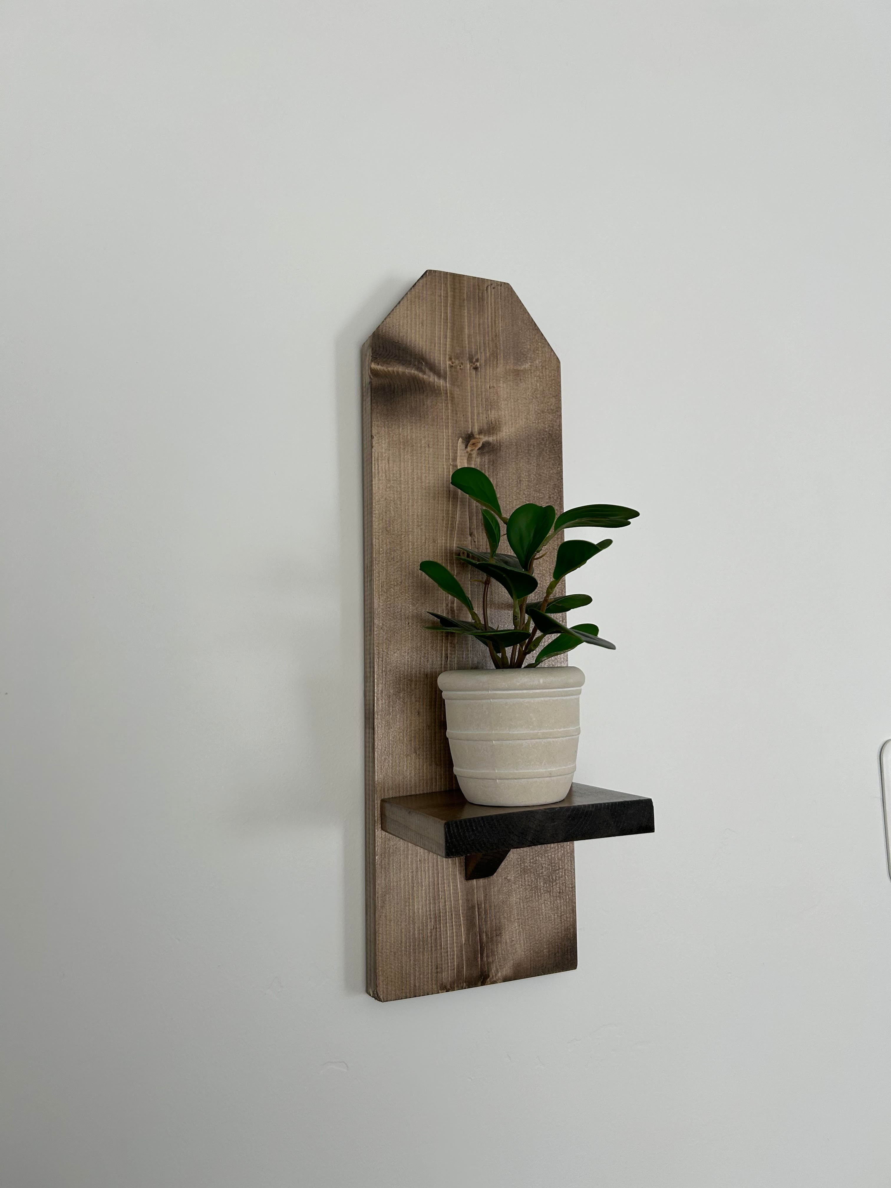 Wooden Sconce Shelf / Wood Wall Sconce Shelf