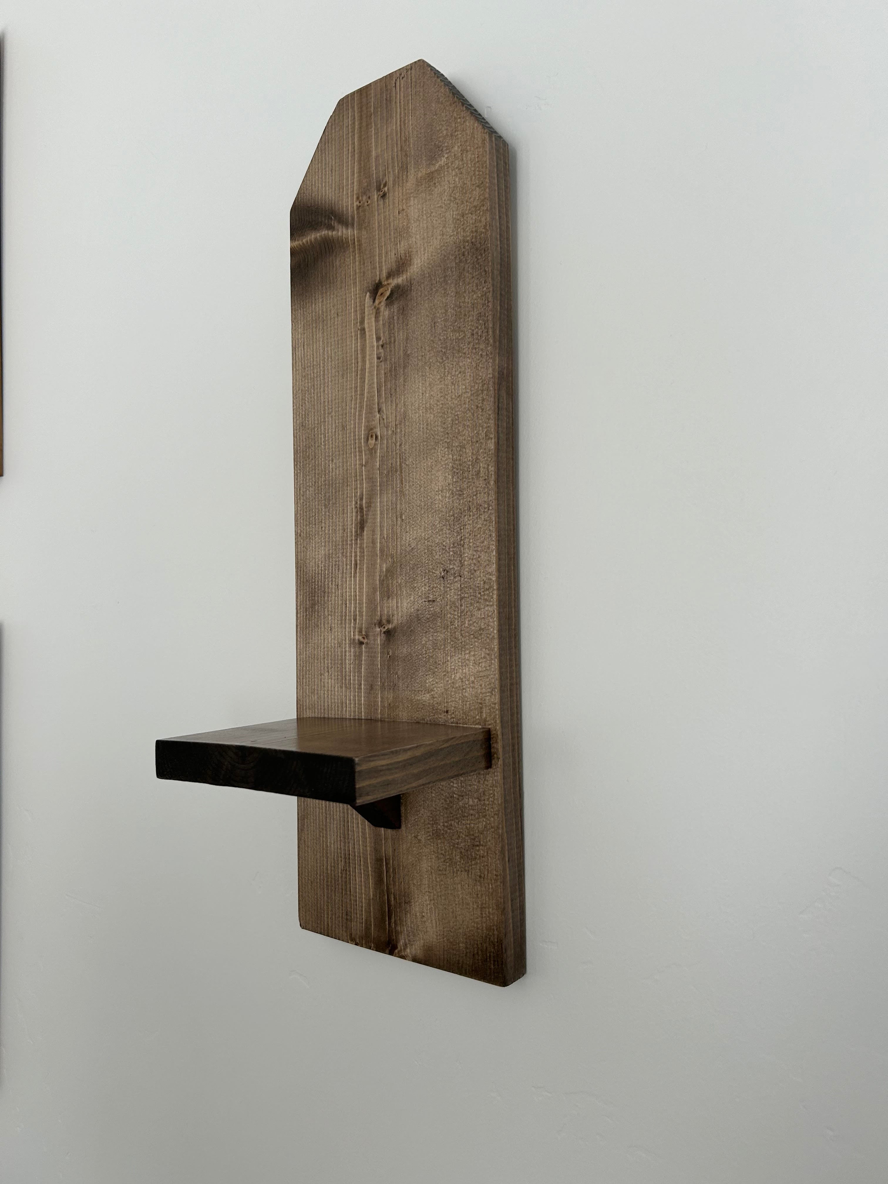 Wooden Sconce Shelf / Wood Wall Sconce Shelf