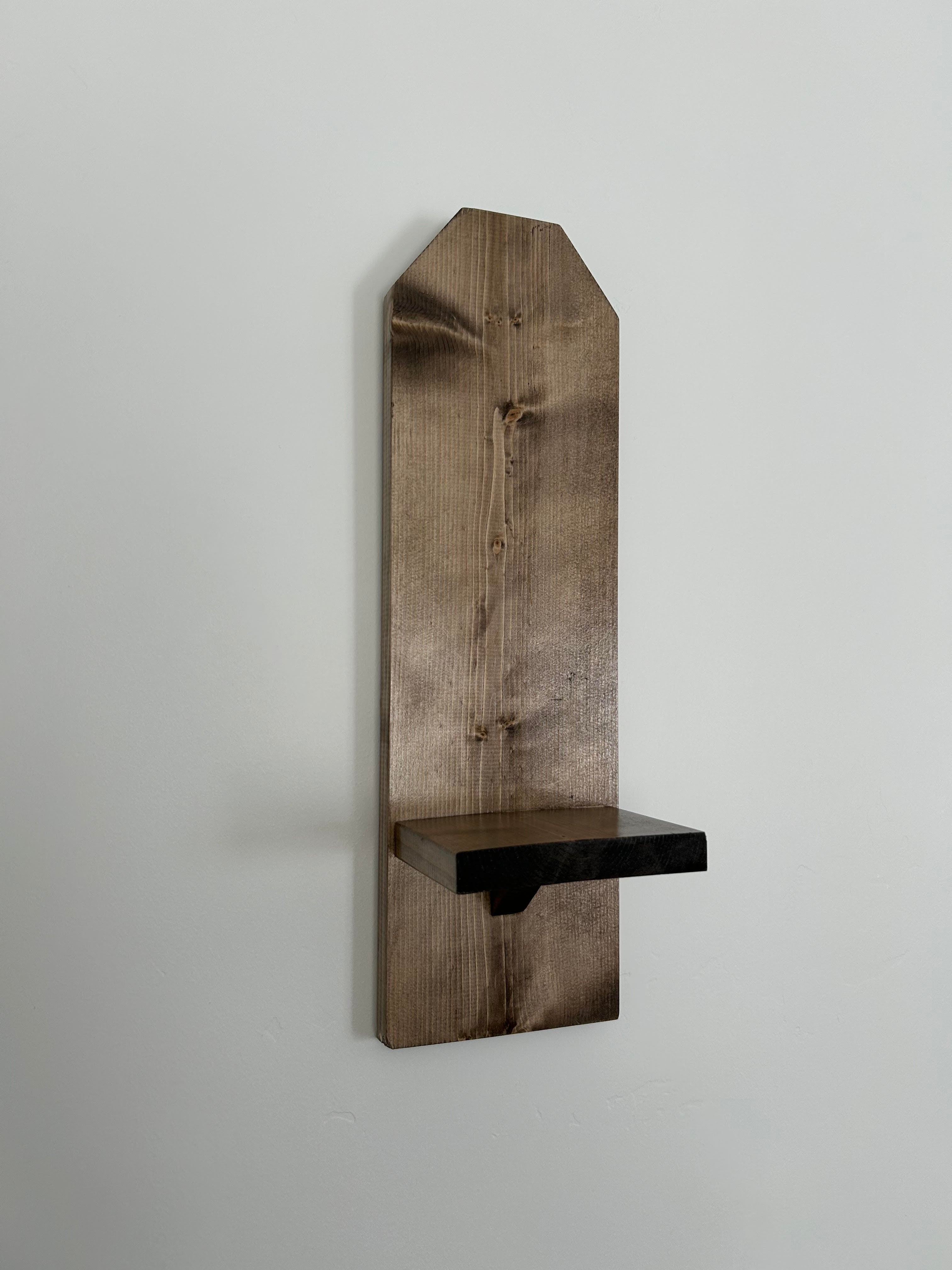 Wooden Sconce Shelf / Wood Wall Sconce Shelf