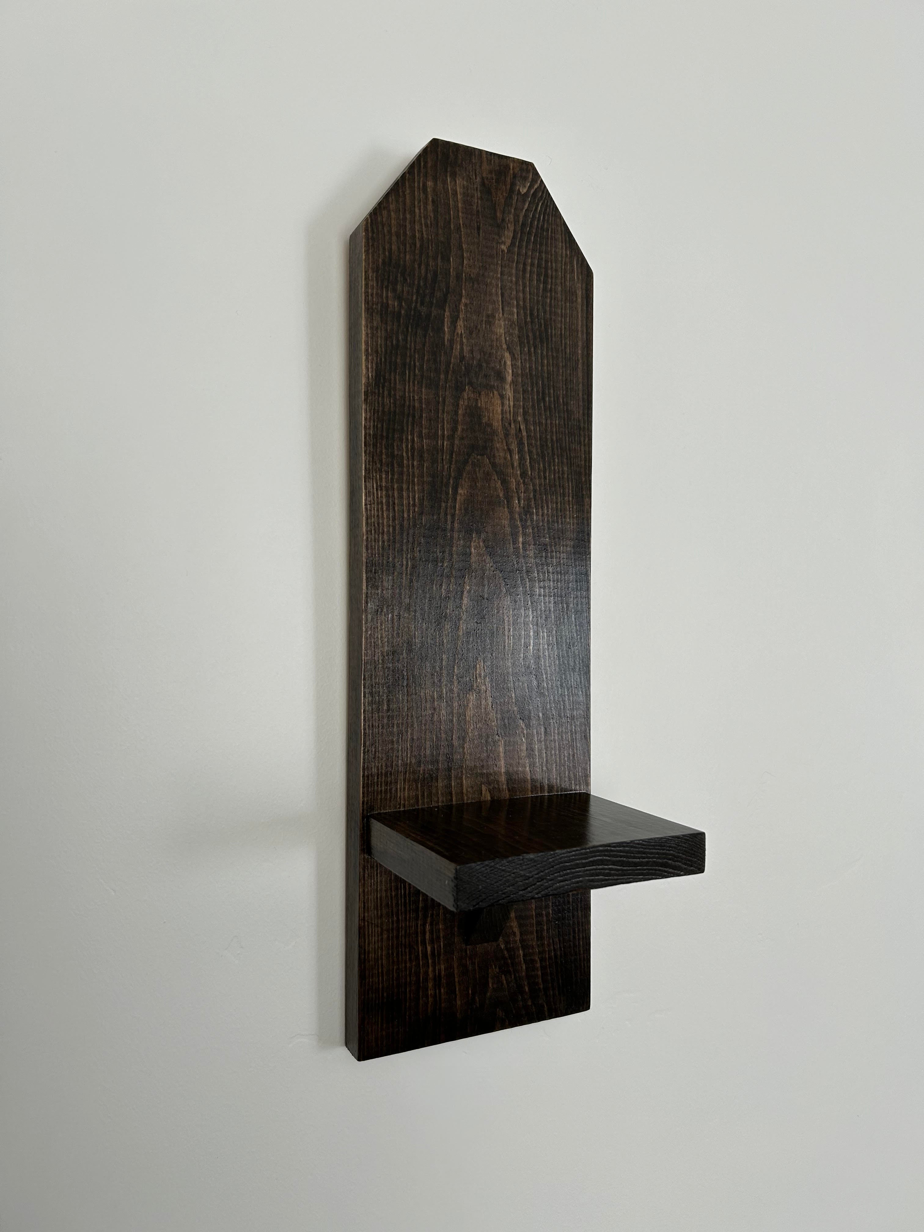 Wooden Sconce Shelf / Wood Wall Sconce Shelf