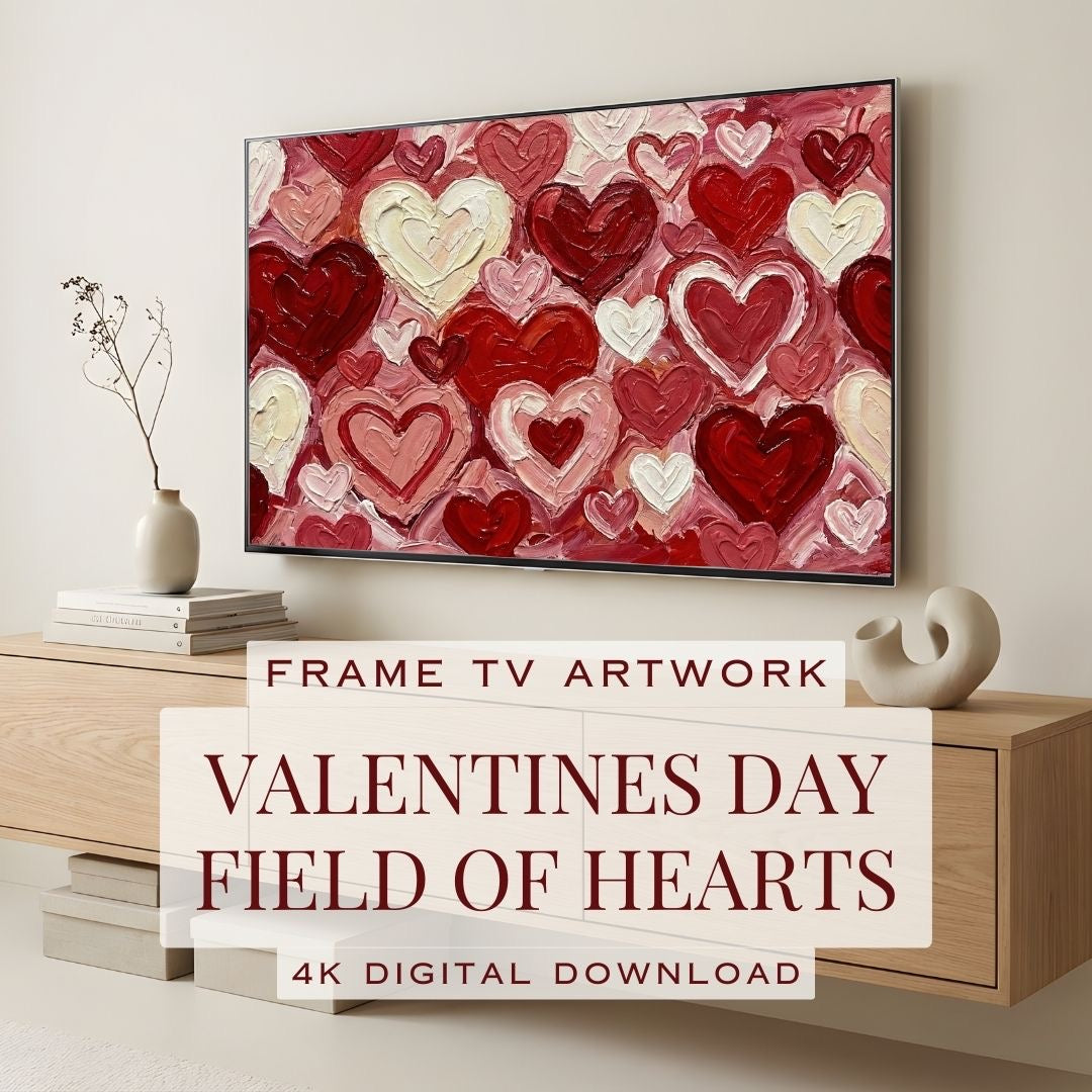 Field of Hearts - 4K Frame TV Art Digital Download