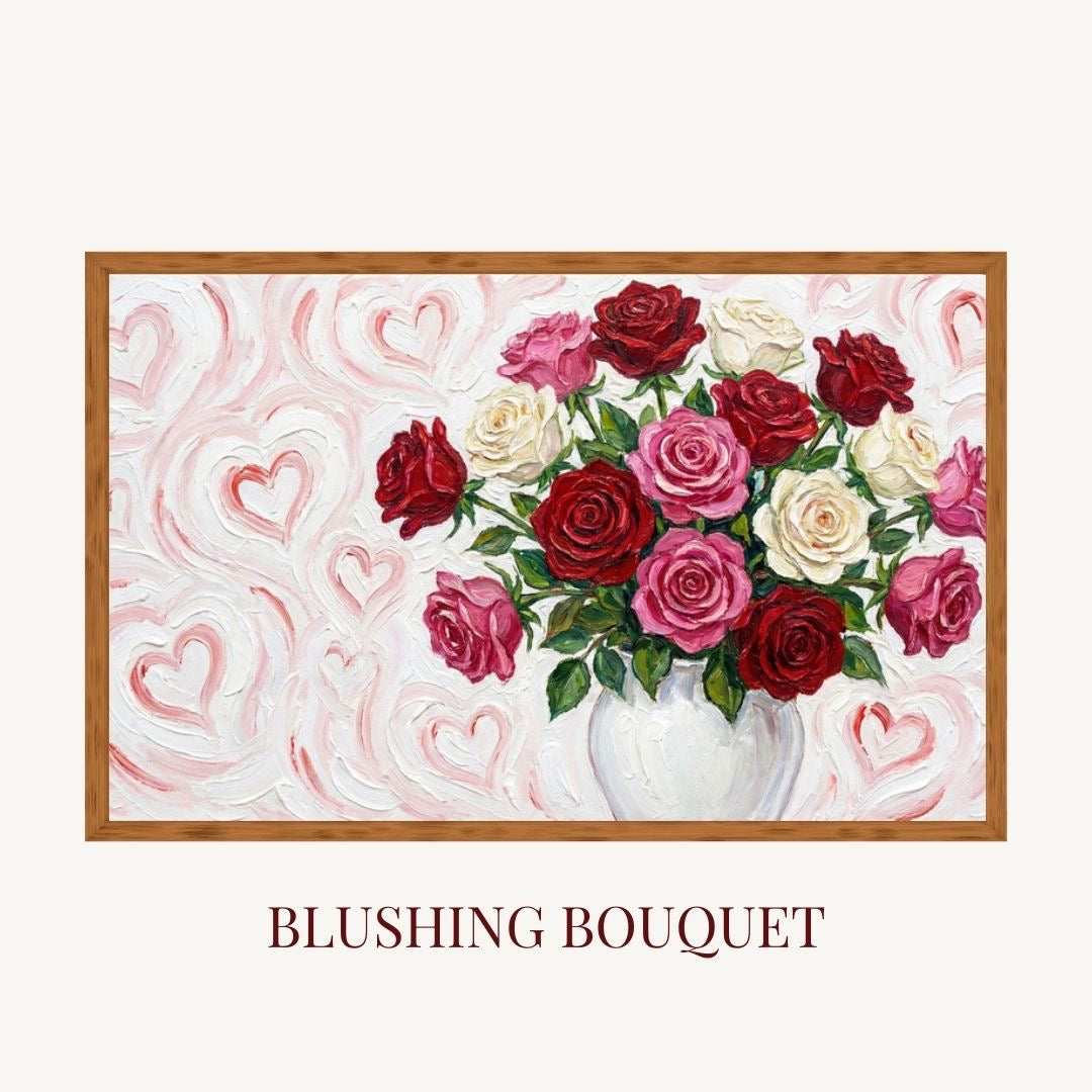 Blushing Bouquet - 4K Frame TV Art Digital Download
