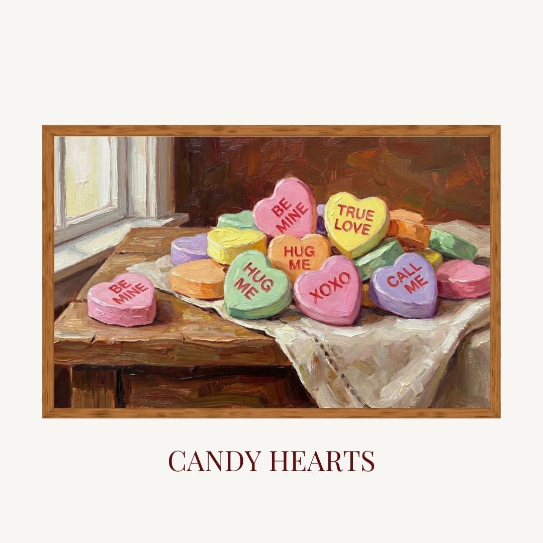 Candy Hearts - 4K Frame TV Art Digital Download