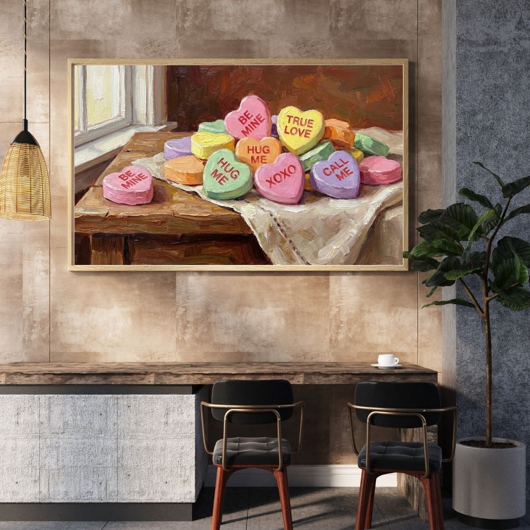 Candy Hearts - 4K Frame TV Art Digital Download