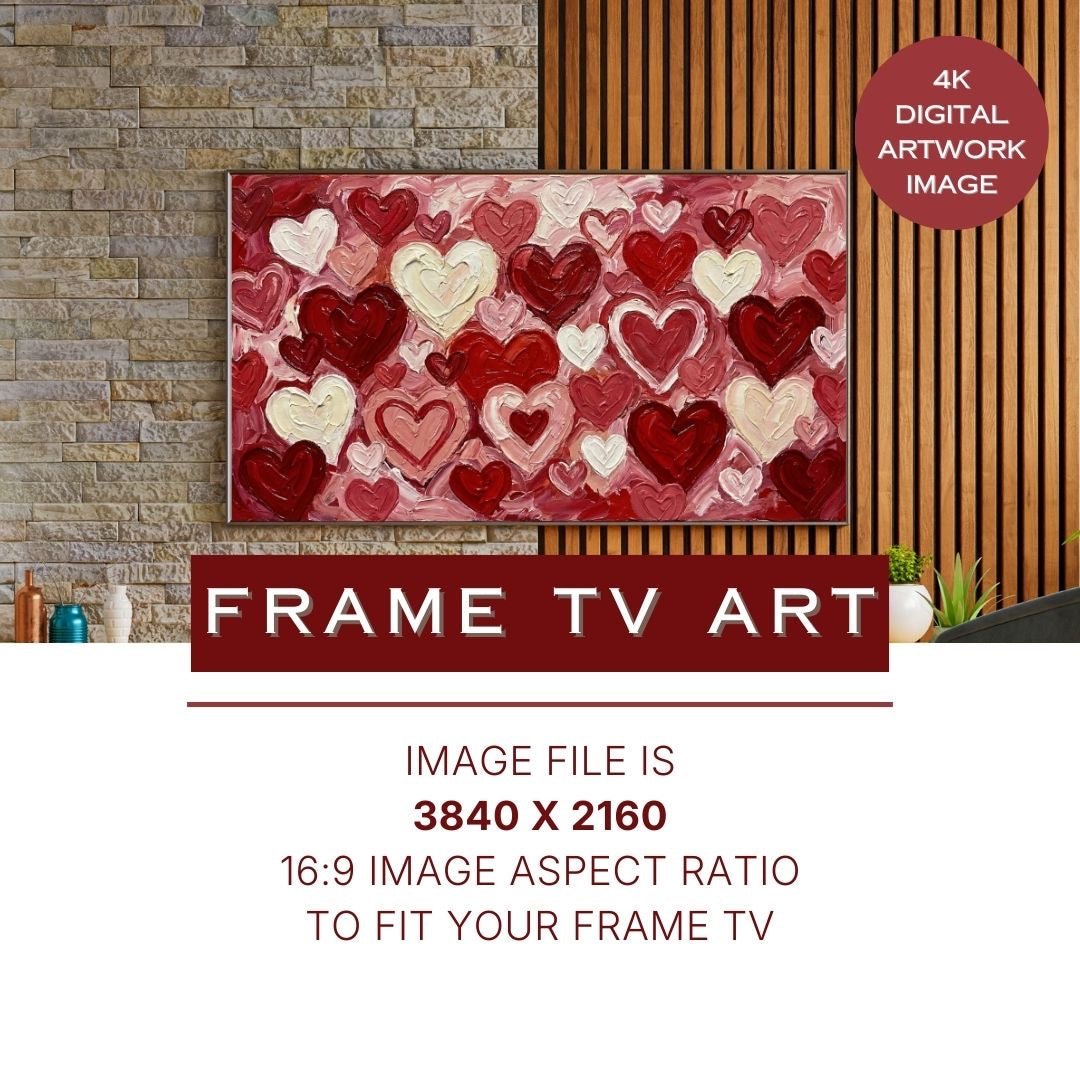 Field of Hearts - 4K Frame TV Art Digital Download