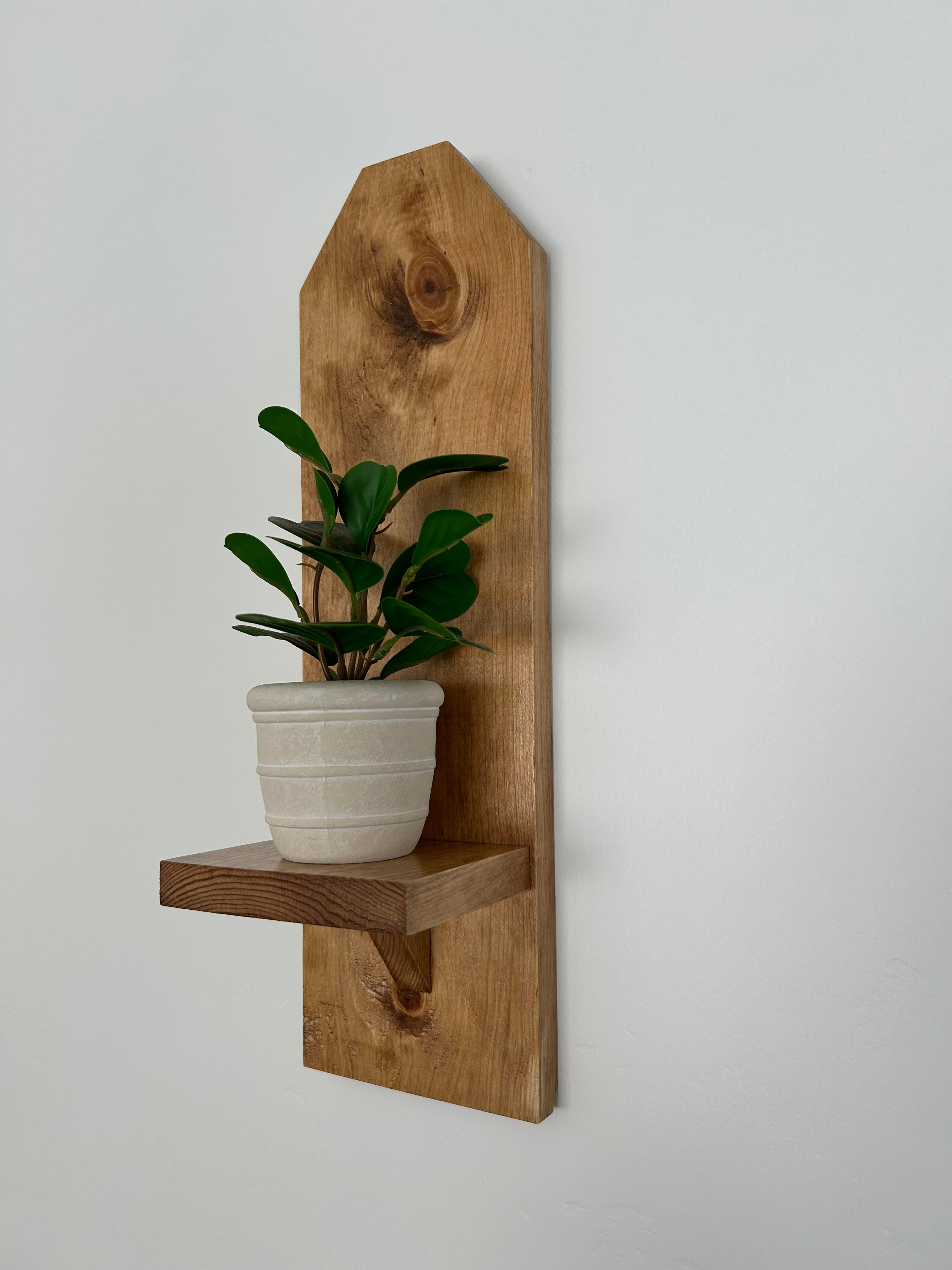 Wooden Sconce Shelf / Wood Wall Sconce Shelf