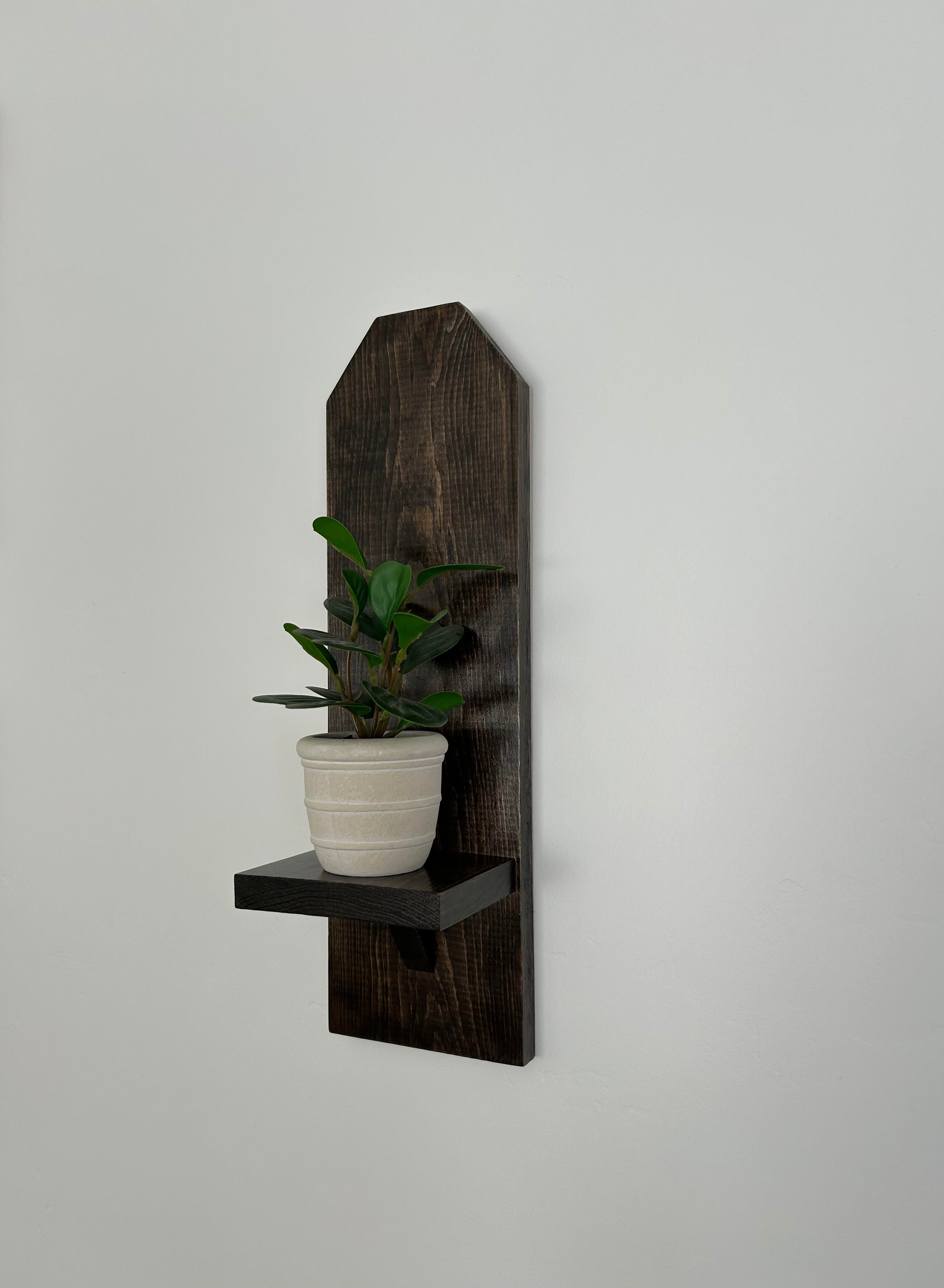 Wooden Sconce Shelf / Wood Wall Sconce Shelf