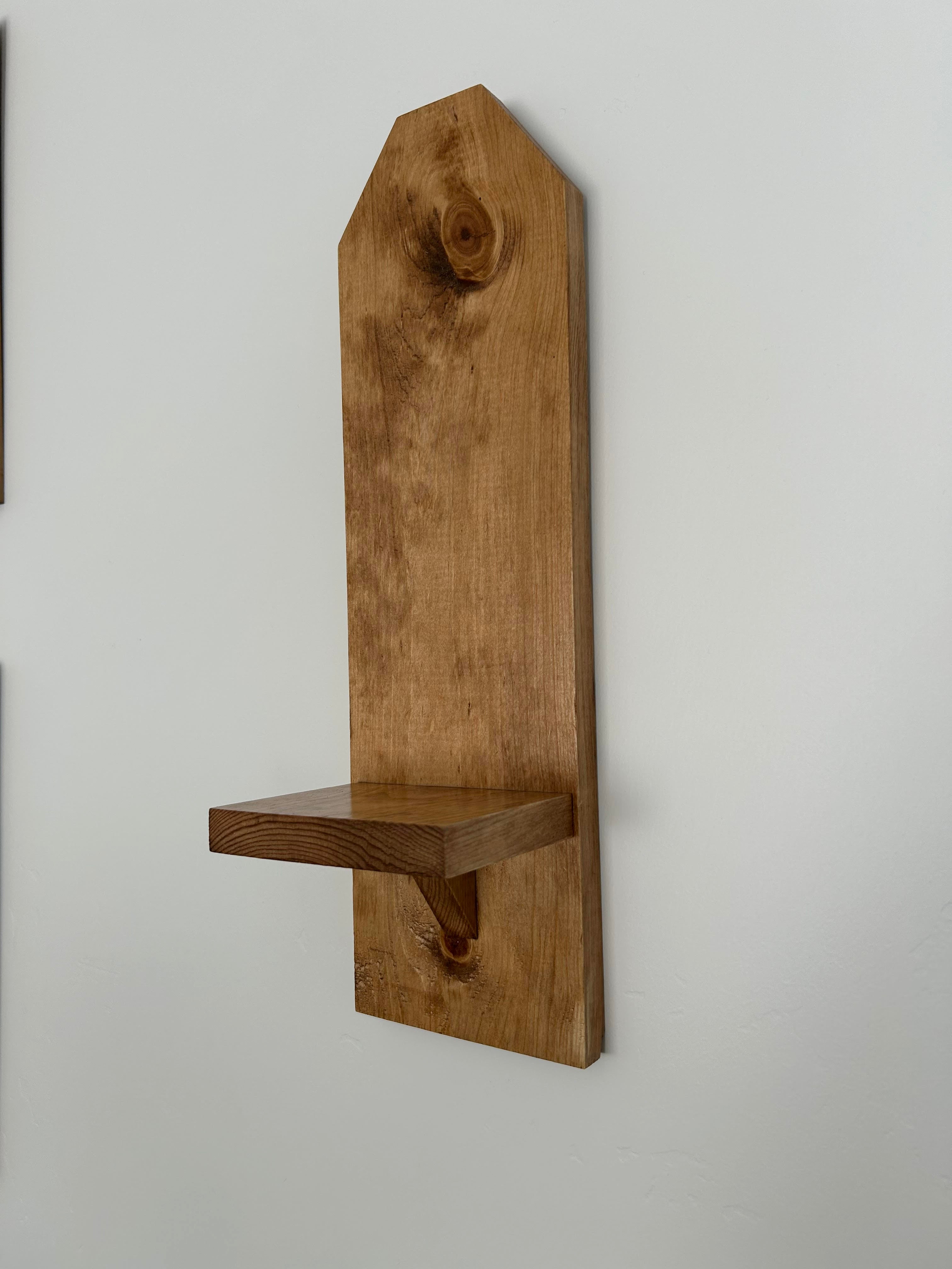 Wooden Sconce Shelf / Wood Wall Sconce Shelf